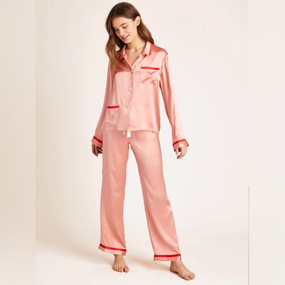 Morgan Lane Ruthie Chantal PJ Set In Rose Cherry Size P (XS) NWT
